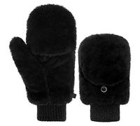 Mitaines Convertibles en Fausse Fourrure Gants sans Doigts avec Couverture Demi-Doigts Gants avec Capuchon