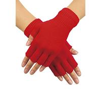 Mitaines Courtes Rouges Adulte - Rouge - Taille Unique