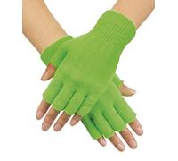Mitaines courtes vert fluo adulte - Fluos - XL