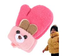 Mitaines d’hiver pour bébé | Gants doux pour tout-petits avec oreilles d'ours de dessin animé avec une ficelle,Mitaines pour bébés garçons et filles âgés de 0 à 3 ans pour Halloween et Noël, Sollee