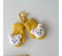 Mitaines De Dessin Animé Kawaii Pour Bébé,Ours Au Beurre,Chaud,Tout-Petit,Garçon,Fille,Nouveau-Né,Charmant,Automne,Hiver,Mode - Type Yellow