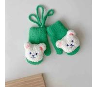 Mitaines De Dessin Animé Kawaii Pour Bébé,Ours Au Beurre,Chaud,Tout-Petit,Garçon,Fille,Nouveau-Né,Charmant,Automne,Hiver,Mode - Type Green