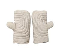 Mitaines de Four Blanches Extra Longues de 28 cm, Doublure Respirante pour la pâtisserie et Le Camping, Gants de Cuisine