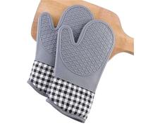 Mitaines De Four Ensembles de Gants Four et Porte-casseroles en Silicone, Coussinets Chauds, avec Doublure matelassée, Cuisine résistants à la Chaleur, imperméables Flexibles