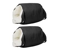 Mitaines de landau, 2 couleurs imperméables en option 2pcs gants de poussette pratiques, nylon, coton pour chariots de poussette(black)