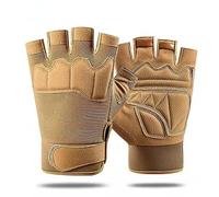 Mitaines de tir de l'armée militaire demi-doigt hommes gants tactiques sports de plein air vélo équitation fitness gants kaki-XL