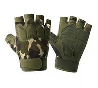 Mitaines de tir de l'armée militaire demi-doigt pour hommes, gants tactiques pour sports de plein air, vélo, équitation, fitness, camouflage-L