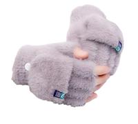 Mitaines d'hiver convertibles tricotées pour femmes et filles, moufles chaudes et moelleuses, gants thermiques en laine et coton flexibles, marron, taille unique