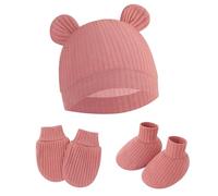 Mitaines En Coton Pour Bébé, Chaussettes, Ensemble De Chapeaux, Chaussures Respirantes Pour Nouveau-nés, Garçons Et Filles
