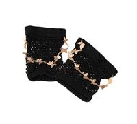 Mitaines en filet pour spectacles d'opéra, soirées, dîners, femmes, Noir , taille unique