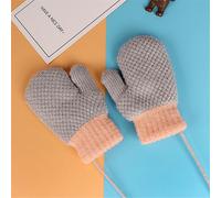 Mitaines En Fourrure De Lapin Pour Enfants, Tricotées, Chaudes Et Mignonnes, Pour Bébés De 2 À 6 Ans, À Col Suspendu, Gants D'hiver Doux, Nouvelle Collection