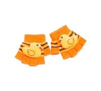Mitaines pour bébé - Doublure épaisse - Tricot - Chauffe-mains - Accessoire pour enfant - Dessin animé - Gants sans doigts, a, taille unique