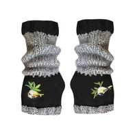 Mitaines sans Doigts Mitaines en Tricot Douces avec un Motif Oiseau