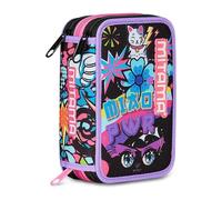 Mitama 064523-000 Trousse Scolaire 3 Compartiments, Triple Manga, Effet Contenu 47 pièces, avec Crayons, marqueurs, Porte-Stylo école Primaire pour Fille, Multicolore, Taglia Unica, Trousse à 3