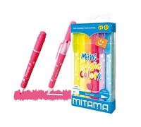 Mitama - 6 Mini Magic Colors Surligneurs Effaçables dans Pet Box, Couleurs Assorties
