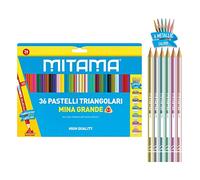 Mitama 61993 36 Crayons de haute qualité, triangulaires, laqués, lot de 12