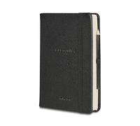Mitama Agenda quotidien Elegance en éco-cuir noir, planification mensuelle, 12 mois - de janvier à décembre 2025 - 366 pages + 66 pages contenues supplémentaires - 15 x 21 cm - Couverture rigide