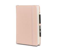 Mitama Agenda quotidien Elegance en éco-cuir rose, 12 mois - de janvier à décembre 2025 - 366 pages + 66 pages contenues supplémentaires - 15 x 21 cm - Couverture rigide