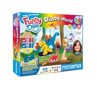 Mitama Boîte de jeu Dinos World, Pâtes à modeler, 33 pièces, à partir de 3 ans, jeu et loisirs, enfants