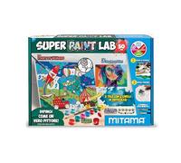 Mitama Boîtes de jeu Creangle - SUPER PAINT LAB Space World - 2 toiles à peindre, une fantaisie l'autre peinture par numéro + paillettes + décorations - Jeux créatifs enfants