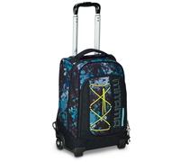 Mitama Chariot DR École Desert Blue,avec Mega Compartiment et Double Poignée, Noir et Bleu, École élémentaire et Loisirs, Enfant Garçon, Noir, Taglia Unica, Trolley école