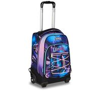 Mitama DR SHINYCREW Sac à dos à roulettes avec organiseur pour fille, école primaire et secondaire, 34 l, violet
