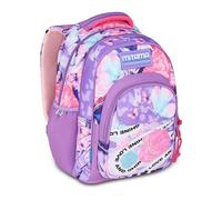 Mitama LOVE&SHINE, New Plus, Sac à dos d'école triple compartiment, poches porte-bouteille, bretelles ergonomiques, école primaire fille, moyenne, multicolore, Taglia Unica