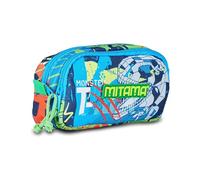 Mitama Porte-Stylo 2 Fermetures éclair pour école, Porte-stylos, Enfant, Fluo Rex, Multicolore, Taglia Unica, Porte-Stylo 2 Fermetures éclair