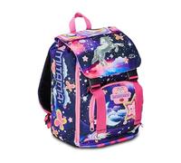 Mitama Sac à dos extensible Magic Pink avec poche avant, rose et violet, école primaire et loisirs, fille, multicolore, Taglia unica, Sac à dos tyrolien