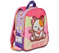 Mitama Sac à dos Spinny Asilo, double face avec double graphique, avec poche latérale porte-bouteille, rose, filles, école et loisirs, rose, Taglia unica, Sac à dos maternelle