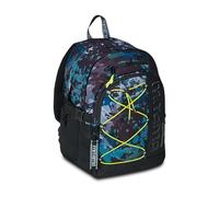 Mitama Sac à dos triple compartiment Desert Blue avec poche pour PC, noir et bleu, école primaire et loisirs, enfant garçon, Noir, Taglia unica, Sac à dos tyrolien