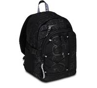 Mitama Sac À Dos Triple Compartiment Noir Cracks Avec Poche Pour PC, École Primaire Et Loisirs, Fille, Taille Unica, Sac À Dos Triple Compartiment