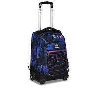 Mitama Trolley École Dr.Trolley #BDBF PURPLE BLUSH, Violet, Sac à dos double compartiment, bretelles rétractables, chariot scolaire moyen et supérieur, bagage à main, fille, aubergine, Taglia Unica
