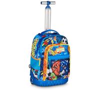 Mitama Trolley Run Extra TIGERPLAY, 33 L, double compartiment, bleu, poches multi-fonctions, enfant, école primaire et moyenne, loisirs et voyages