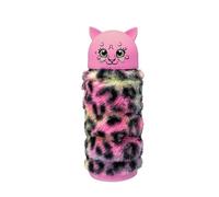 Mitama Trousse extensible Boom Fluffy, design chat rose, motif camouflage multicolore