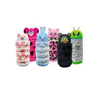 Mitama Trousse extensible en silicone, design chat Kawaii, rose et blanc