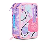 Mitama Trousse scolaire 3 compartiments, LOVE&SHINE, avec marqueurs, crayons, crayons, etc., multicolore, Taglia Unica