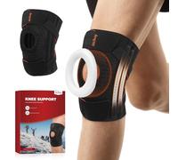MitButy Genouillère Sport pour Hommes et Femmes - Genouillère Ajustable avec Patella Ouverte et Gel Rotulien Intégré - Knee Support pour Course, Marche, Salle de Sport, Arthrite, Arthrose Genou