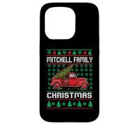 Mitchell Family Ugly Christmas Sweater Red Truck Funny Xmas Coque pour iPhone 15 Pro