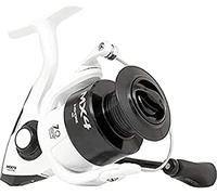 Mitchell MX4 Moulinet Spinning pour la Pêche en Mer, Résistant à l'Eau Salée, Pêche du Bar et Lieu, Bon Rapport Qualité Prix, Caperlan, Prix Abordable, 137, Blanc/noir