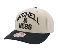 Mitchell & Ness Athletic Arch Snapback, Pro-Crown Fit, Blanc cassé/noir, taille unique