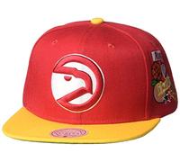 Mitchell & Ness Atlanta Hawks Patch Overload Hardwood Classic Snapback Casquette, rouge, taille unique