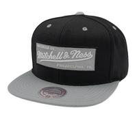 Mitchell & Ness Box 2 Tone Logo - Flat Visor Casquette de Baseball Snapback à Visière Plate, Red-Black
