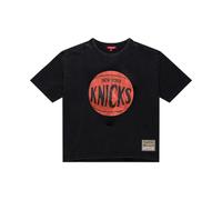 Mitchell & Ness - Boxy Cropped T-Shirt - Femme - Tops - Noir - Taille: 36 FR