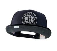 Mitchell & Ness Brooklyn Nets All Black and White Logo EU448 Snapback Cap NBA, Schwarz, Taille Unique