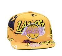 Mitchell & Ness Casquette à languette NBA Pack d'autocollants Snapback Los Angeles Lakers Jaune, Jaune, Taille unique, Jaune, Taille unique