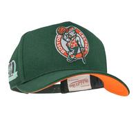 Mitchell & Ness Casquette de baseball NBA Green Orange | Pro Crown Fit | avec fermeture réglable Snapback, Taille Unique