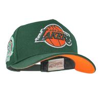 Mitchell & Ness Casquette de baseball NBA Green Orange | Pro Crown Fit | avec fermeture snapback réglable, Los Angeles Lakers, taille unique