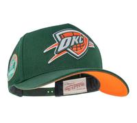 Mitchell & Ness Casquette de baseball NBA Green Orange | Pro Crown Fit | avec fermeture snapback réglable, taille unique
