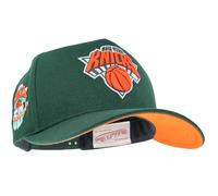 Mitchell & Ness Casquette de baseball NBA Green Orange | Pro Crown Fit | avec fermeture snapback réglable, New York Knicks, taille unique